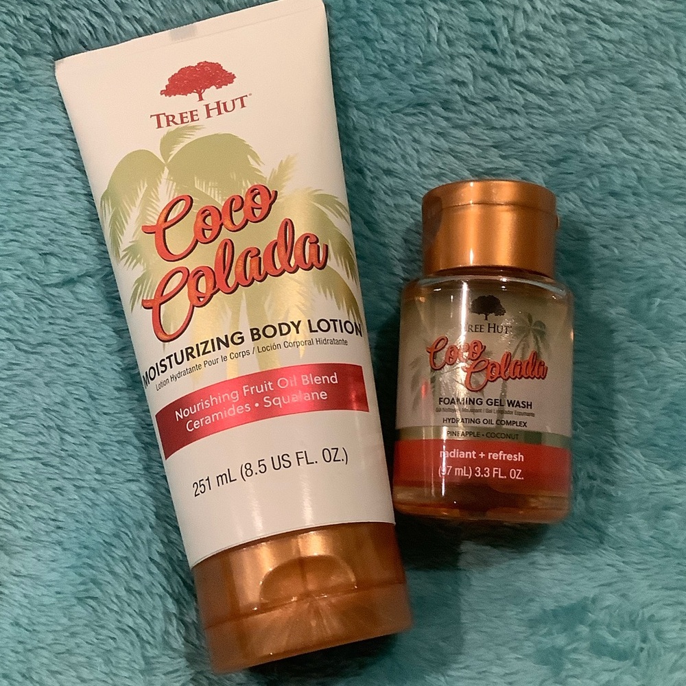 Tree Hut Coco Colada Moisturizing Body Lotion and Foaming Gel Wash Bundle NWT